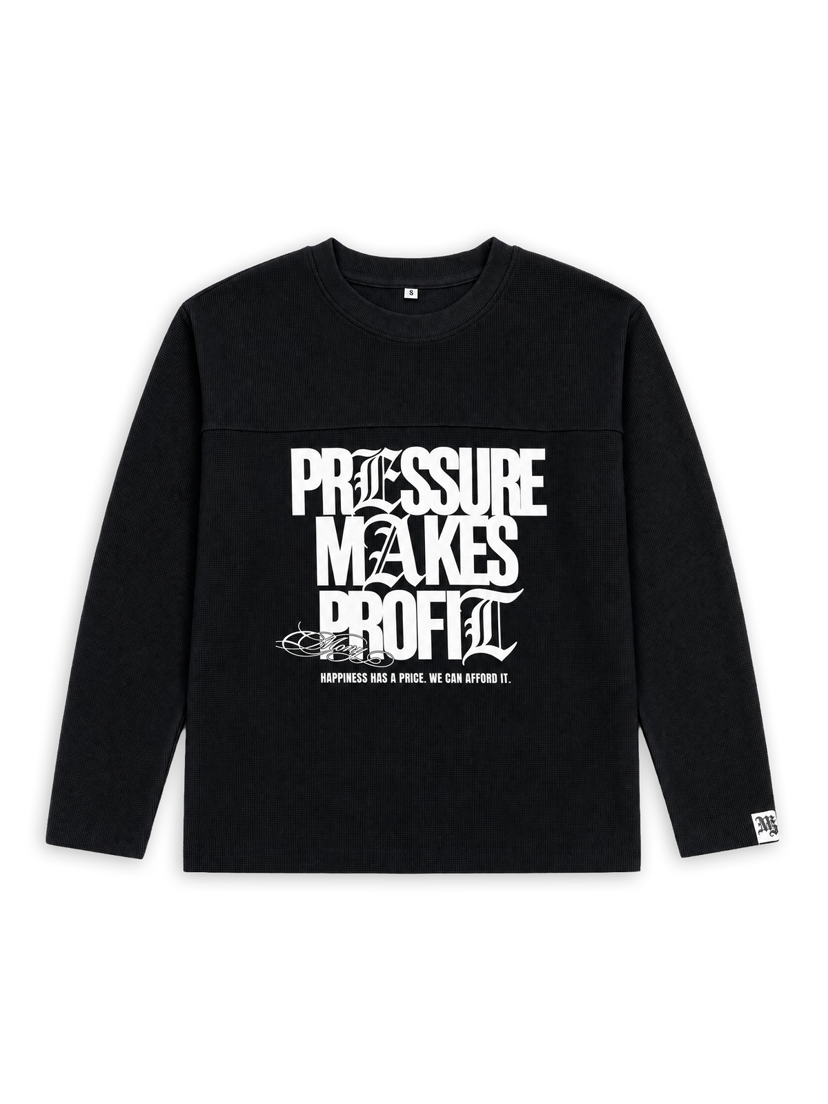 BLACK WAFFLE LONGSLEEVE