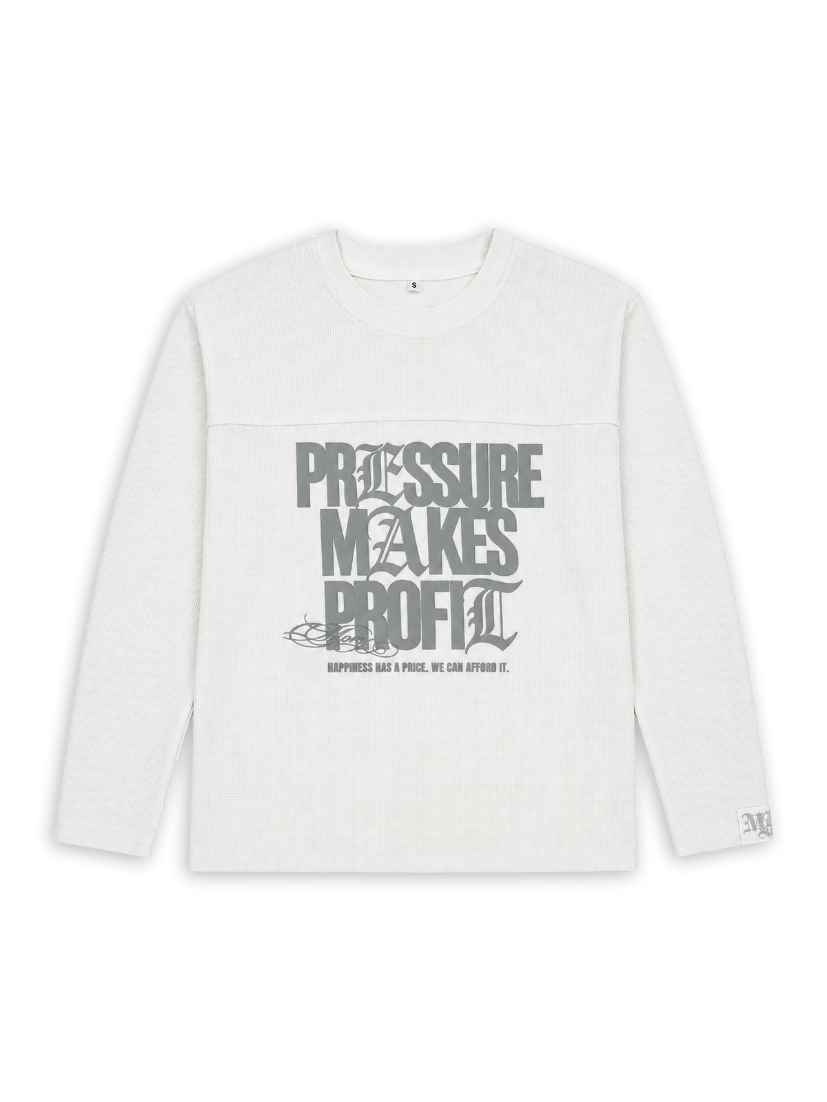 WAFFLE LONG SLEEVE WHITE
