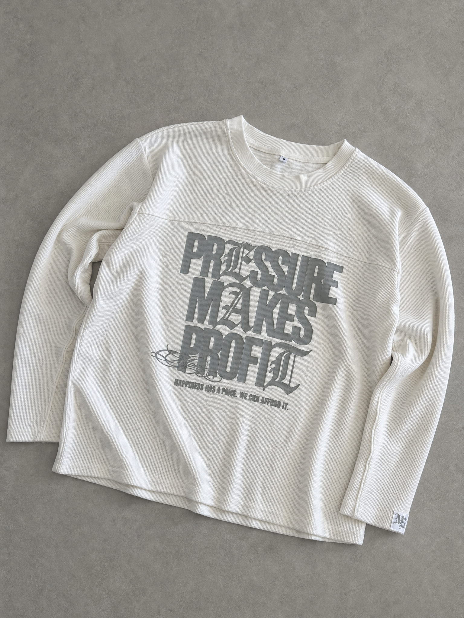 Waffle long sleeve white