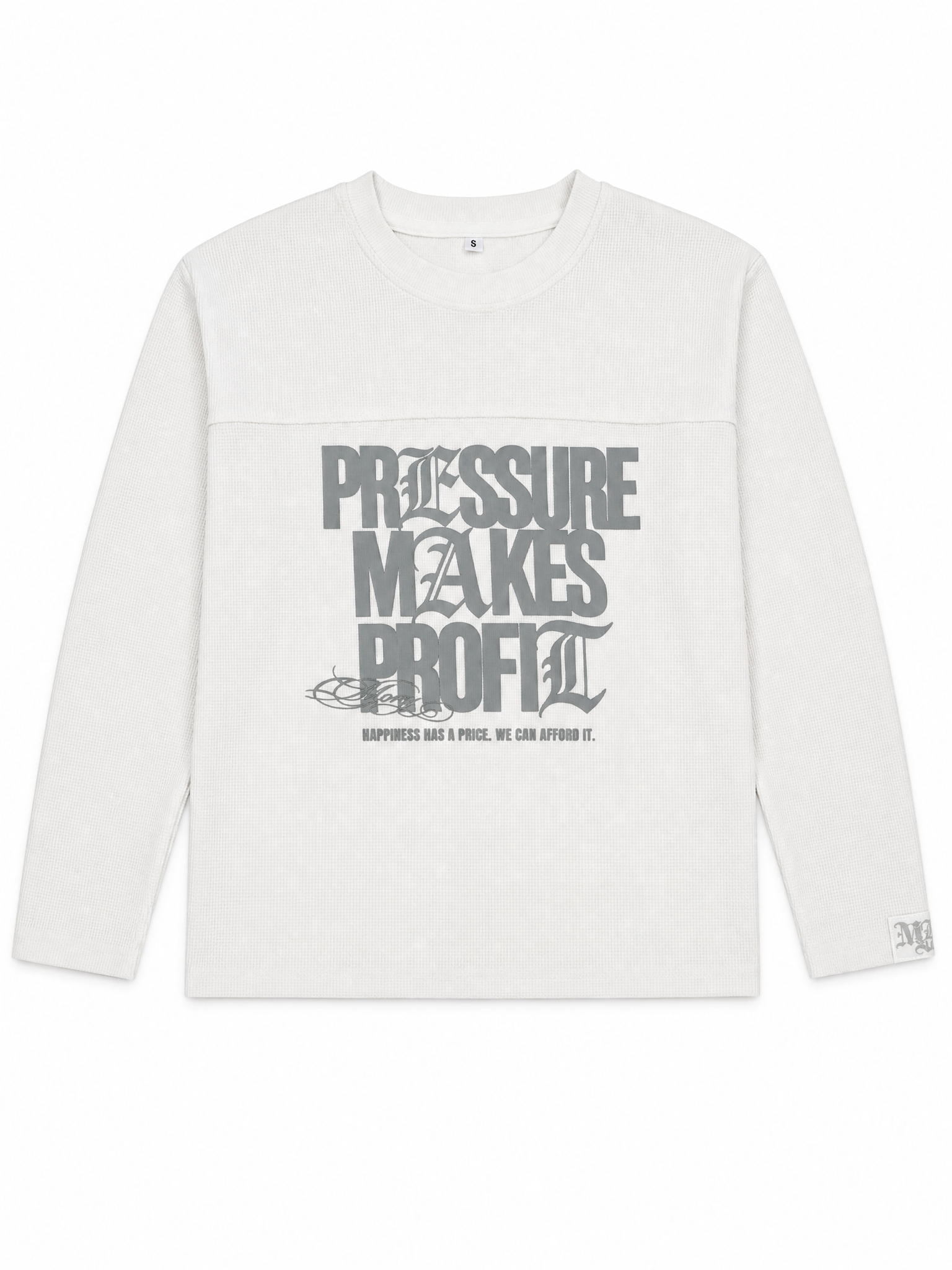 Waffle long sleeve white