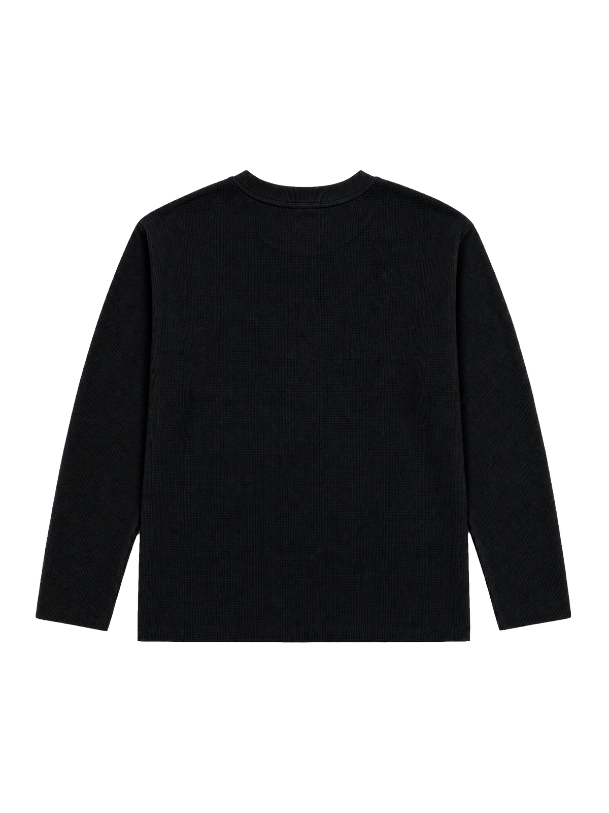 BLACK WAFFLE LONGSLEEVE