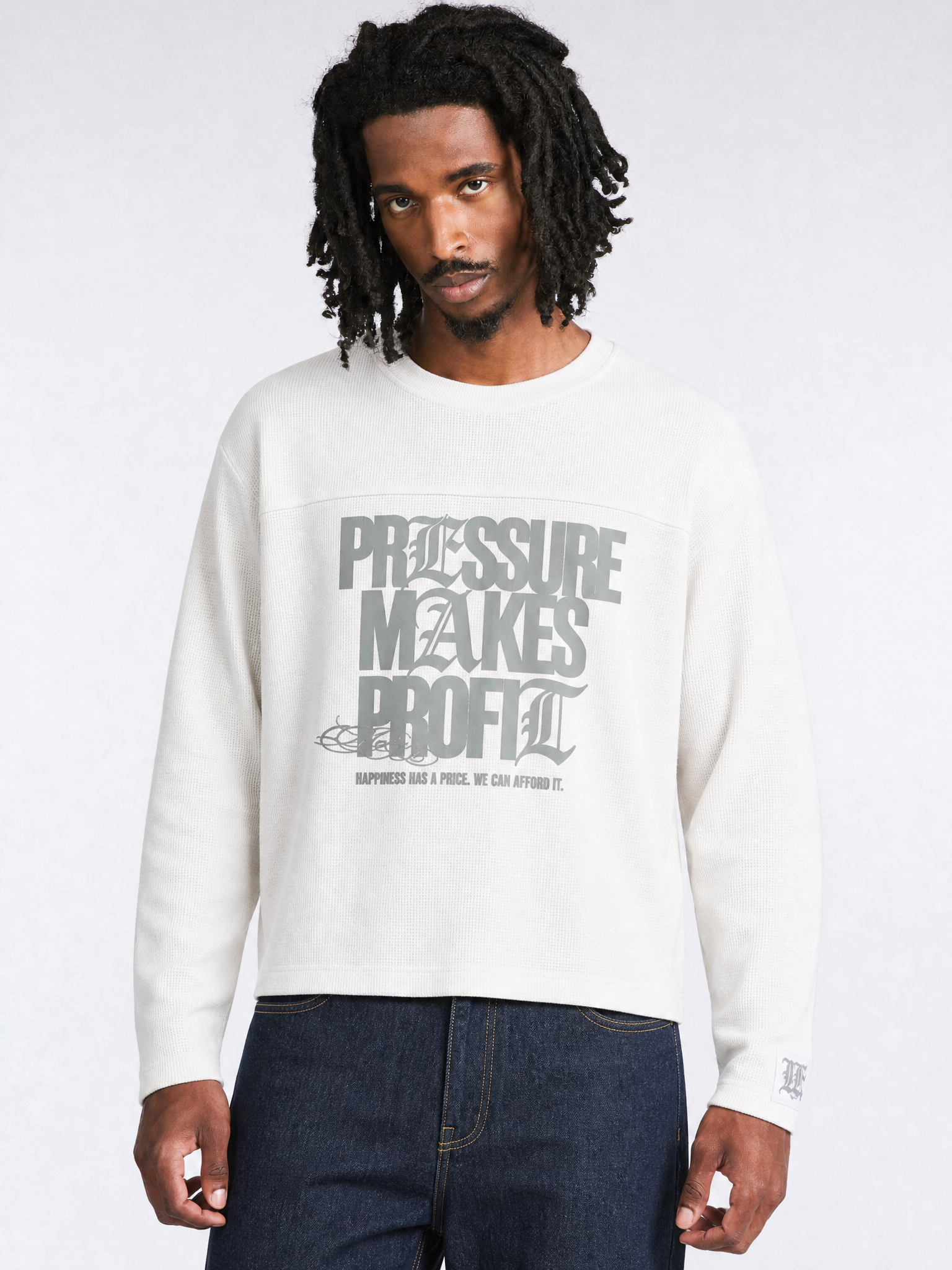 Waffle long sleeve white